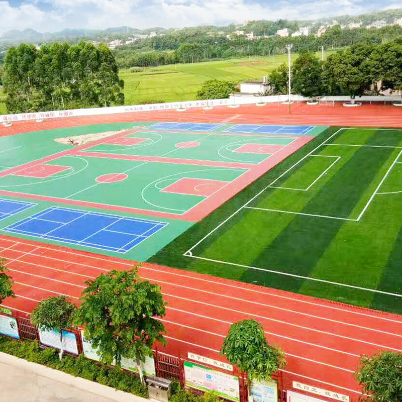 廣西玉林馬坡中學400m混合型跑道和人造草坪